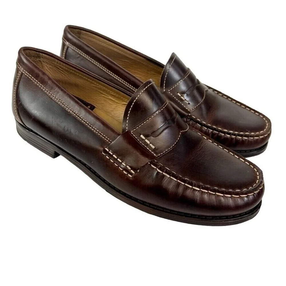 Bass Brown Leather Loafers